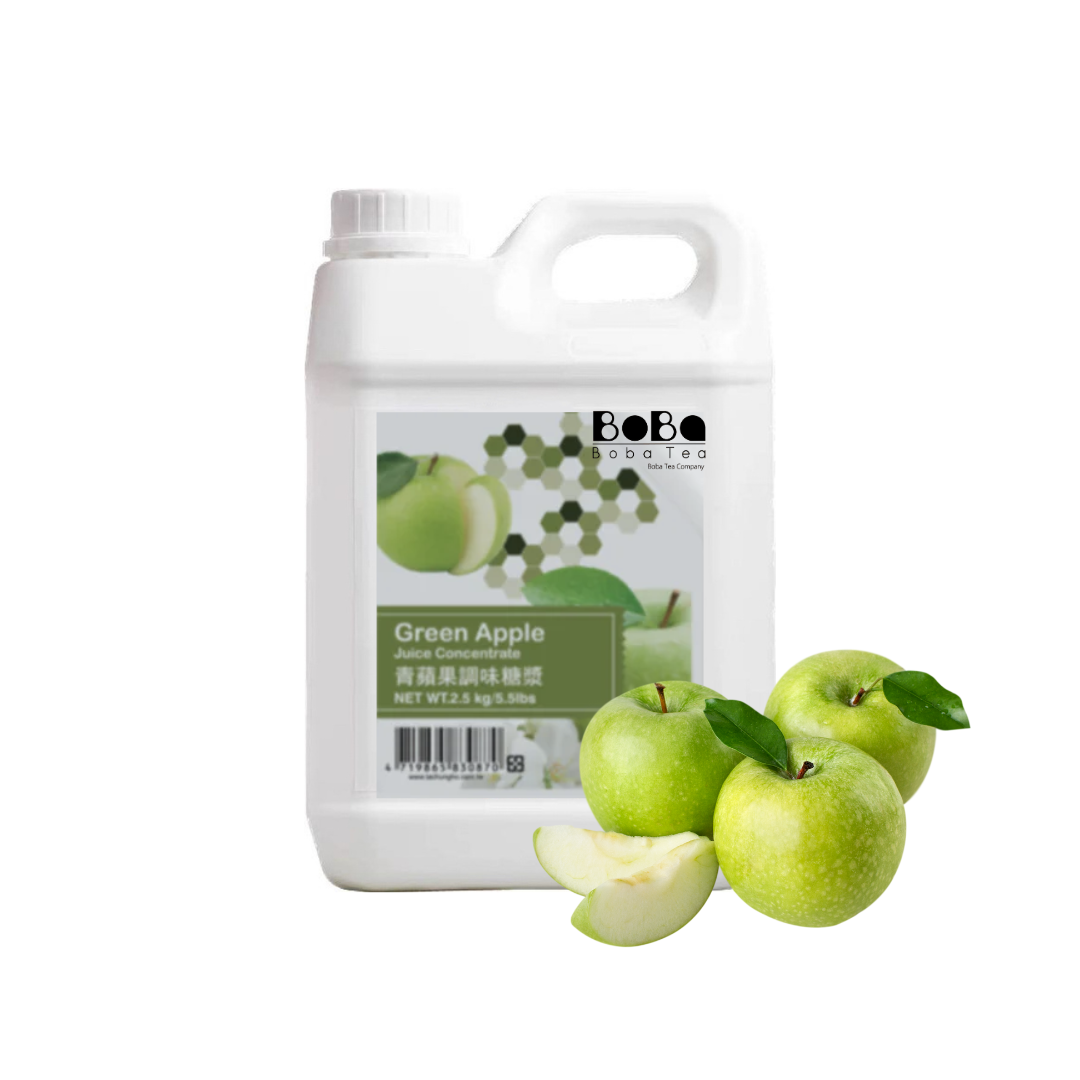 Green Apple Juice Syrup Bottle